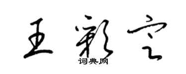 梁锦英王彩定草书个性签名怎么写