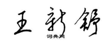 梁锦英王新舒草书个性签名怎么写