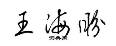 梁锦英王海盼草书个性签名怎么写