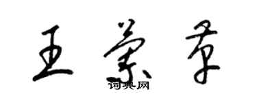 梁锦英王兰革草书个性签名怎么写