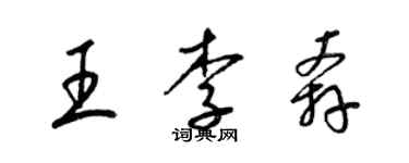 梁锦英王李奔草书个性签名怎么写