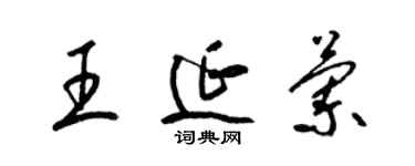 梁锦英王延兰草书个性签名怎么写