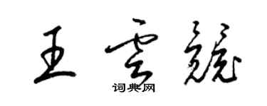 梁锦英王云竞草书个性签名怎么写