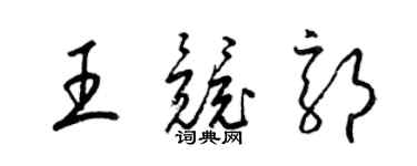 梁锦英王竞郭草书个性签名怎么写