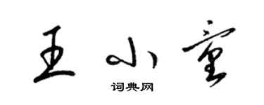 梁锦英王小童草书个性签名怎么写