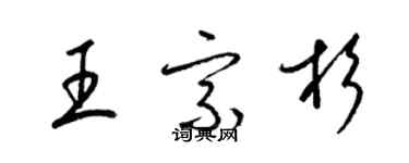 梁锦英王宗杉草书个性签名怎么写
