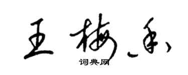 梁锦英王梅香草书个性签名怎么写