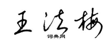 梁锦英王法梅草书个性签名怎么写