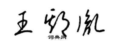 梁锦英王期胤草书个性签名怎么写