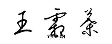 梁锦英王霜叶草书个性签名怎么写