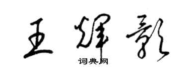 梁锦英王辉影草书个性签名怎么写
