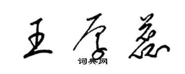 梁锦英王厚蕊草书个性签名怎么写