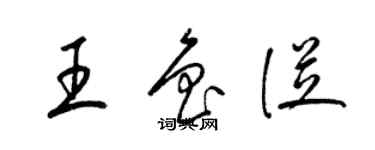 梁锦英王鲁从草书个性签名怎么写
