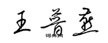 梁锦英王普燕草书个性签名怎么写
