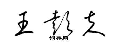 梁锦英王彭夫草书个性签名怎么写
