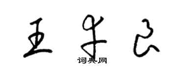 梁锦英王幸良草书个性签名怎么写