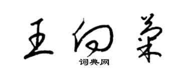 梁锦英王向菊草书个性签名怎么写