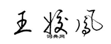 梁锦英王姣凤草书个性签名怎么写