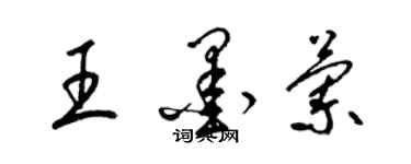 梁锦英王墨兰草书个性签名怎么写