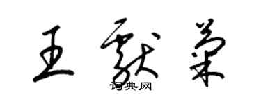 梁锦英王献菊草书个性签名怎么写