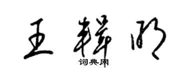 梁锦英王辑明草书个性签名怎么写