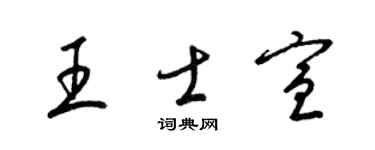 梁锦英王士宣草书个性签名怎么写