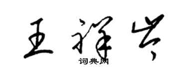 梁锦英王祥岑草书个性签名怎么写