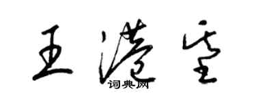 梁锦英王港基草书个性签名怎么写