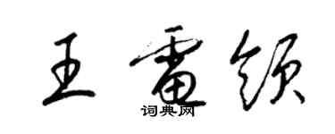 梁锦英王电领草书个性签名怎么写