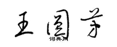 梁锦英王圆芳草书个性签名怎么写