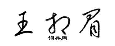 梁锦英王相眉草书个性签名怎么写