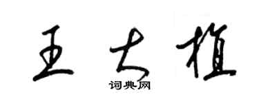 梁锦英王大植草书个性签名怎么写