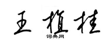 梁锦英王植桂草书个性签名怎么写
