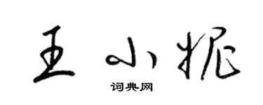梁锦英王小妮草书个性签名怎么写