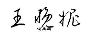 梁锦英王晚妮草书个性签名怎么写
