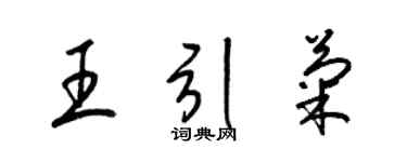 梁锦英王引菊草书个性签名怎么写