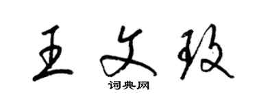 梁锦英王文玫草书个性签名怎么写