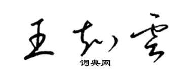 梁锦英王知云草书个性签名怎么写