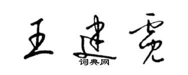 梁锦英王建霓草书个性签名怎么写