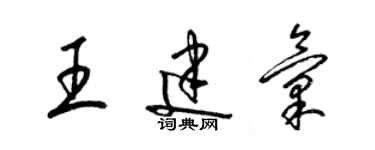 梁锦英王建汇草书个性签名怎么写