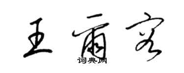 梁锦英王尔容草书个性签名怎么写