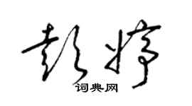 梁锦英彭婷草书个性签名怎么写