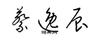 梁锦英蔡逸辰草书个性签名怎么写