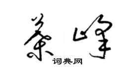 梁锦英叶峰草书个性签名怎么写