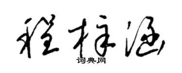 梁锦英程梓涵草书个性签名怎么写