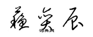 梁锦英苏奕辰草书个性签名怎么写