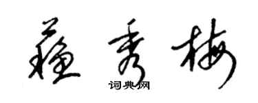 梁锦英苏秀梅草书个性签名怎么写