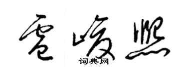 梁锦英卢峻熙草书个性签名怎么写