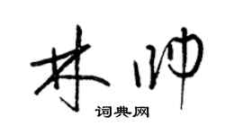 梁锦英林帅草书个性签名怎么写