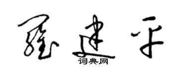 梁锦英罗建平草书个性签名怎么写